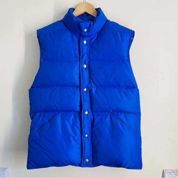 Herman’s Vintage Down Puffer Ski Vest Blue size M men’s - Picture 1 of 14